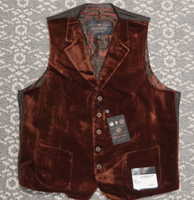 $325 New Joseph Abboud Men's Velvet Vest - LARGE - Brown picture