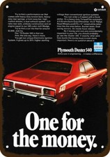 1973 PLYMOUTH DUSTER 340 Car Vintage-Look-Edge DECORATIVE REPLICA METAL SIGN picture