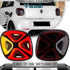 FULL LED SMOKED Tail lights For 2016-2019 Smart 453 Fortwo Forfour W/Animation picture