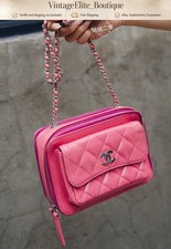 Chanel Classic Flap Mini Pink Leather Silver HW Shoulder Bag Preowned Authentic picture