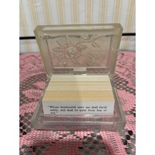 Vintage Warner Press Daily Bread Scripture Promise Box Clear Acrylic Rose Case picture