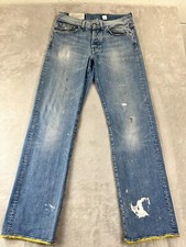 Loomstate Men's Distressed Paint Splatter Jeans 30W Organic Cotton Straight Leg picture