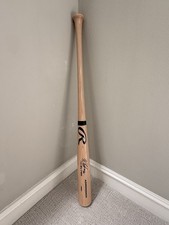 Kyle Stowers Miami Marlins Signed Blonde Rawlings Pro Bat w/Debut 6/13/22 Insc picture