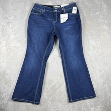 Cato Superflex Denim Jeans Womens 16WP Petite Plus Dark Wash Bootcut Stretch NEW picture