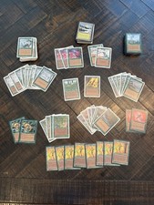Vintage MTG Green Lot #9- 204 Cards 1993-1997 Spells Deck Building Collection picture