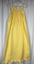 Vintage Schrank Long Yellow/Lace Nightgown Size Medium Made in USA picture