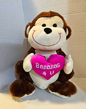 Goffa International Bananas 4 U Monkey Plush Stuffed Animal Sound Valentines 12