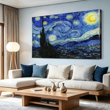 weiyiart Starry Night Abstract Canvas Prints Wall Art of Van Gogh Famous Artw... picture