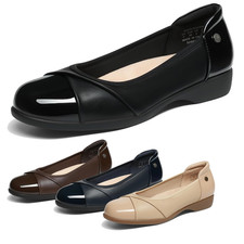 Women’s Comfortable Flats with Arch Support Slip On Work Dress Flat Shoes picture