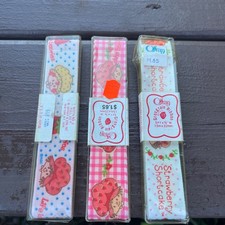 Vtg 1980s Offray Strawberry Shortcake Grosgrain Ribbon Lot of 3 New Old Stock picture
