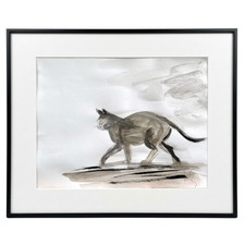 EMBRY Original Abstract 11x14 Acrylic Cat Painting 