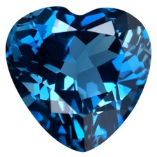 4.59 ct Magnificent fire Heart (10 x 10 mm) Heated Brazil London Blue Topaz picture