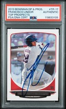 Francisco Lindor Signed 2013 Bowman Draft Picks Auto PSA COA New York Mets picture