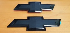 New Gloss Black Front & Tailgate Bowtie Emblem For 2016 - 2018 GM Silverado 1500 picture