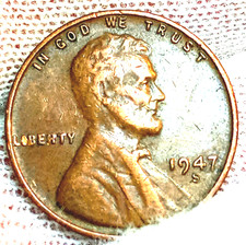 1947 S Lincoln Wheat Cent picture