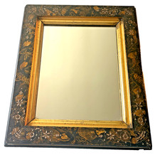ANTIQUE c.1890s Victorian AESTHETIC MOVEMENT Chinoiserie MIRROR picture