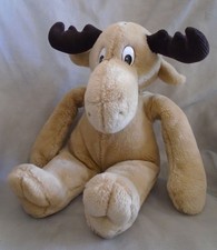 Vintage 1987 Commonwealth Moose Plush Stuffed Animal Toy Tan Brown 14