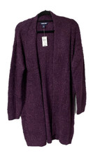 Lands' End Women's Open Front Cardigan, Mulberry, XS, SMALL, NWT, SHIPS FREE picture