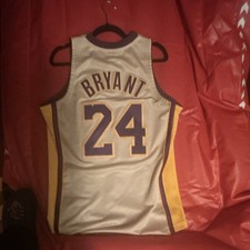 adidas Los Angeles Lakers Kobe Bryant #24 White Purple Yellow Jersey Men’s M picture