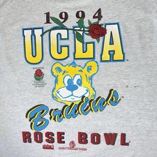 Vtg 90s Single Stitch Men Large UCLA Rose Bowl Bruins Mascot Graphic T-Shirt USA picture