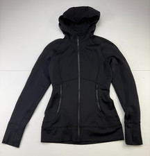 Lululemon Day Maker Full Zip Hoodie Womens 6 Black Jacket W3CVIS Thumbholes picture