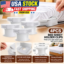 8/4PCS Lock Sheet Holders Keep Sheets Tight Heavy Duty Straps Fit All Mattresses picture