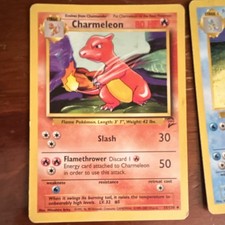 Pokemon TCG Base Set Unlimited Charmeleon 24/102 Wartortle 42/102 Lot. Base 1 picture