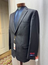 Mantoni Men's 2 Piece Solid Black Suit picture