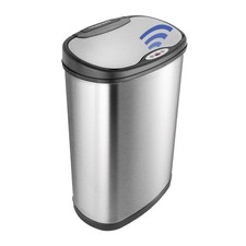 Nine Stars 13.2 Gal Automatic Kitchen Trash Can Stainless Steel Motion Sensor Si picture
