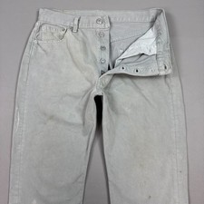 Vintage Levis 501 Jeans Mens 32x30 Gray Y2K Made USA Button Fly Denim Pants picture