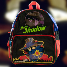 VTG 1994 THE SHADOW Movie Promo Backpack Alec Baldwin 90s Superhero NO PEELING picture