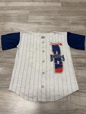 Vtg 1994 Atlanta Braves Pinstripe Baseball Jersey Shirt Made In USA XL 90s Rare picture