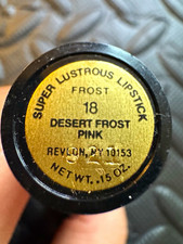 Vintage Revlon Super Lustrous Lipstick Frost 18, Desert Frost Pink, 0.15 oz picture