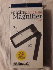 Folding Magnifier  with light 2x 6x  Harris Whitman 2