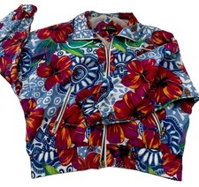Vintage 80s 90s Andy Johns Windbreaker Jacket Floral Retro Size S picture