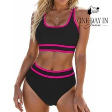 Blooming Jelly High Waist Crop Bikini Swimsuit Size M picture