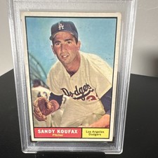 Topps 1961 Sandy Koufax #344 Los Angeles Dodgers PSA 4 Graded Baseball Card picture