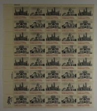 US SCOTT 1838-41 PANE OF 40 ARCHITECTURE STAMPS 15 CENT FACE MNH picture