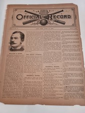 Extremely Rare 1886 Baseball Newspaper First Daily Baseball Periodical picture