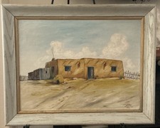 John Willard Montgomery, Original Oil On Board 1948 Indiana Artist picture
