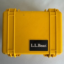 Vintage L.L.Bean Yellow Hard Plastic Protective Storage Case 8.5