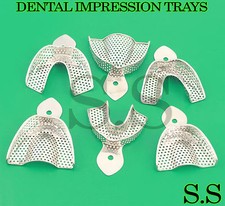 6 Pcs Full Stainless Steel Dental Impression Trays NEW  picture