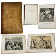 Antique 1844 Ten Prize Cartoons Westminster Hall Elephant Folio Lithographs Book picture