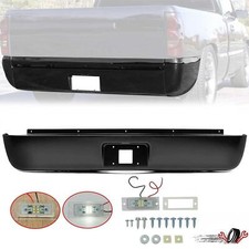 Rear Bumper Roll Pan w/LED License Lamp For Chevy Silverado 1500 07-13 Fleetside picture