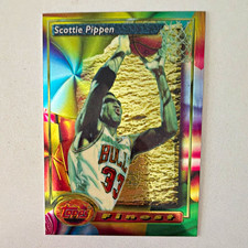 Topps Finest Scottie Pippen Chicago Bulls #208 1993-94 NBA Vintage Original picture