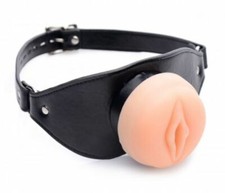 Master Series Pussy Face Oral Sex Mouth Gag Realistic Vaginal Bondage Gear BDSM picture