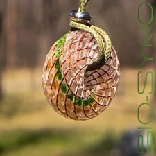 Phi Torus Vortex Energy Pendant Citrine Topaz Sunstone Phenacite Chrome Diopside picture