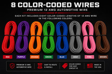 CCS Color-Matched Automotive Wiring Kit | 8 Circuit | Multiple Lengths picture