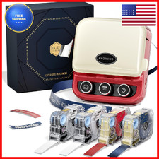 Phomemo P15 Ribbon Printer Mini Bluetooth Portable Label Maker Machine 4 Tapes picture