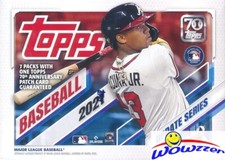 2021 Topps Update Baseball EXCLUSIVE Factory Sealed Blaster Box-70th PATCH RELIC picture